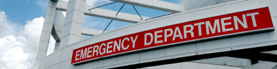 Emergency department sign