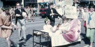 Members of the year give a new meaning to ‘Lays of Ancient Rome’ in the Rag Week parade along Princes Street c.1961.