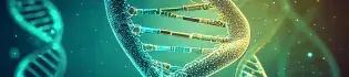Abstract image of DNA double helix