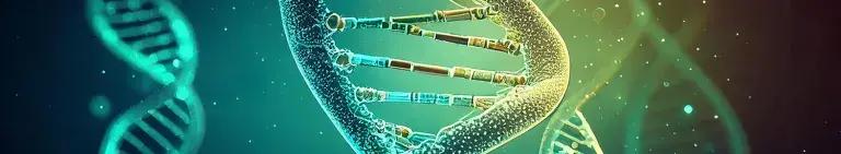 Abstract image of DNA double helix