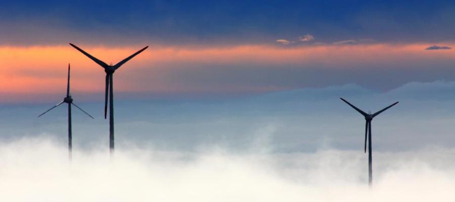 Wind farm and cloud