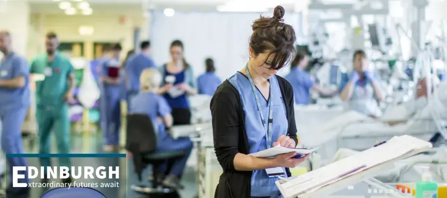 Clinician on a hospital ward