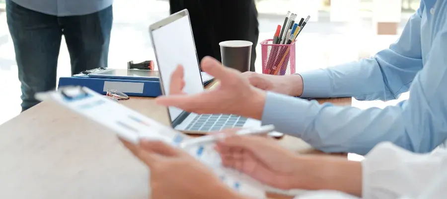 People in a meeting