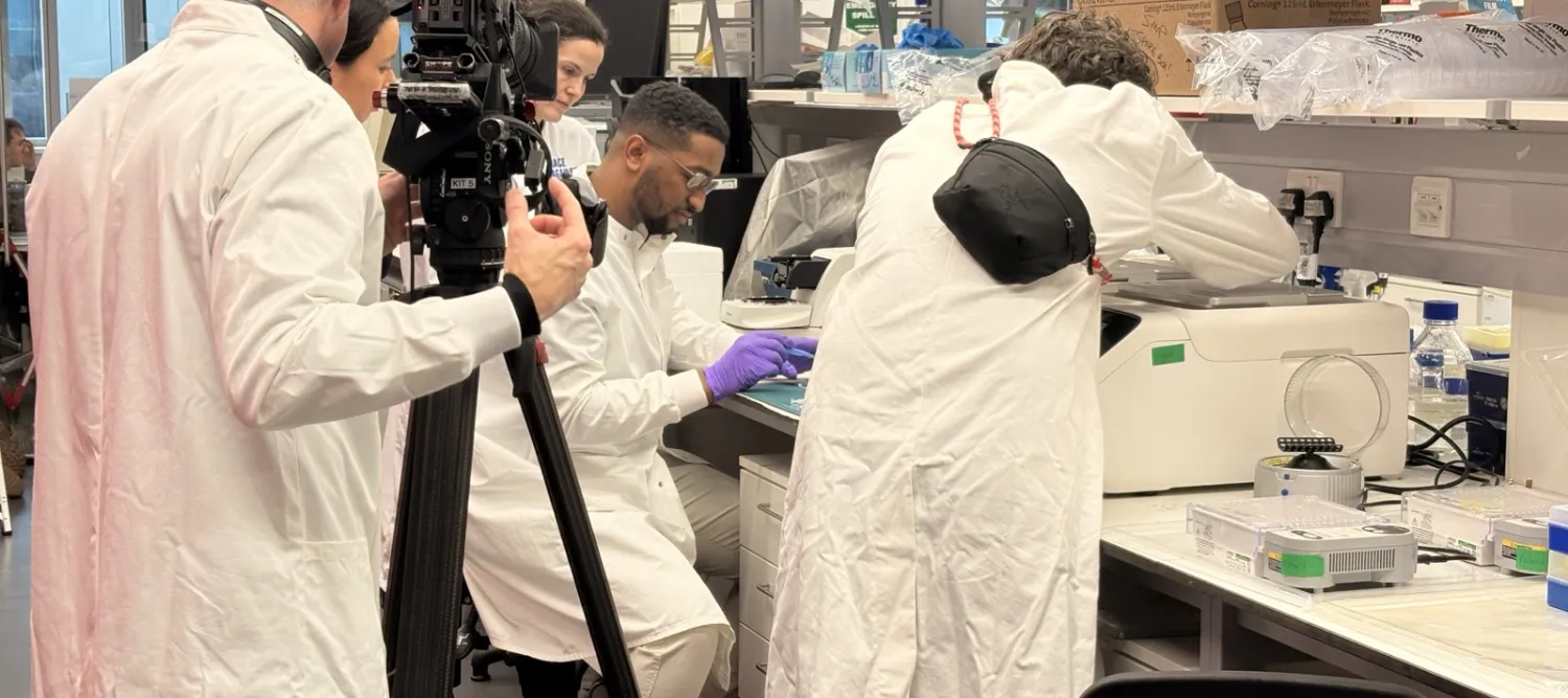 Behind the scenes of Alsadeg being filmed by CNN