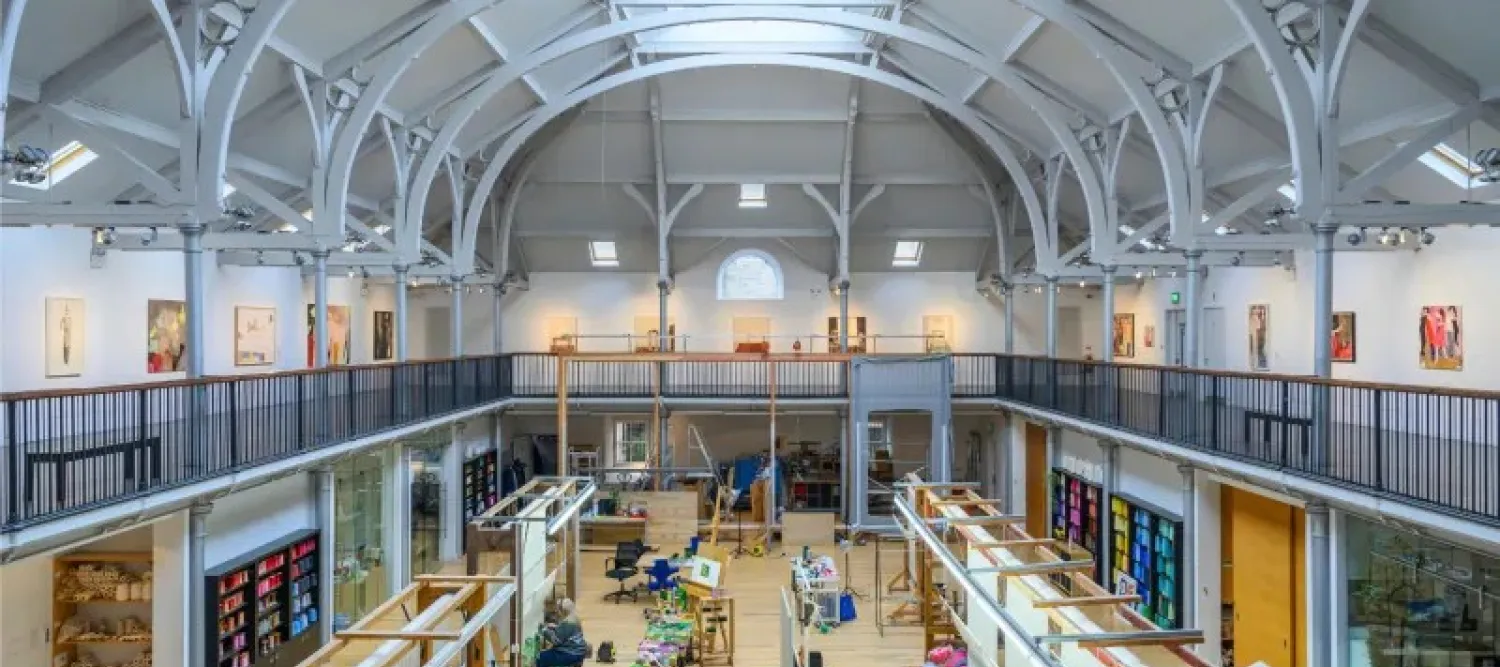 Image of Dovecot Studios from upper balcony