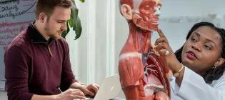 Montage of postgraduate students in different settings