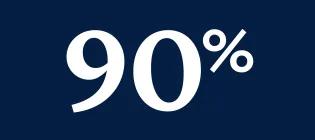 "90 percent"