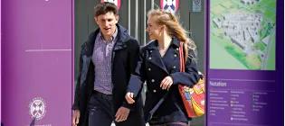 students walking near Chancellor's Building