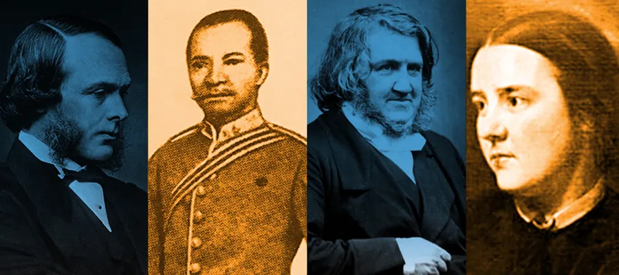 Joseph Lister, James Africanus Horton, James Young Simpson, Sophia Jex Blake.