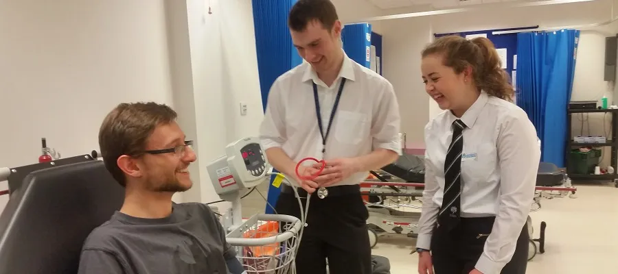 School students at a 'You can be a Doctor' session