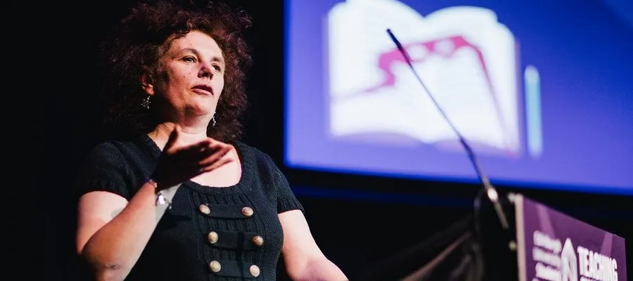 Kate Byrne accepting her award