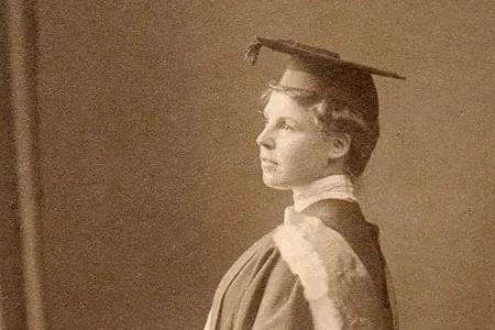 Archive pic of Helen in graduation gown