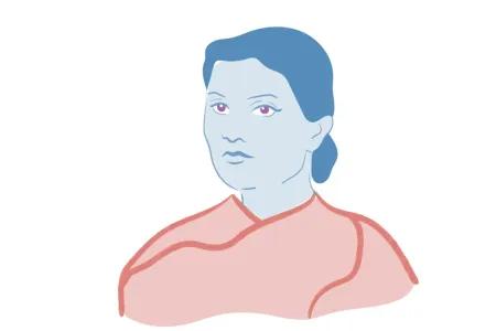 Simple illustration of Kadambini Ganguly