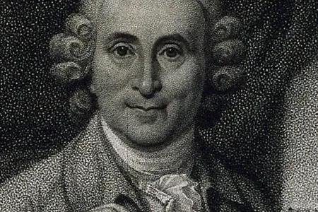 Black and white painting of James Lind