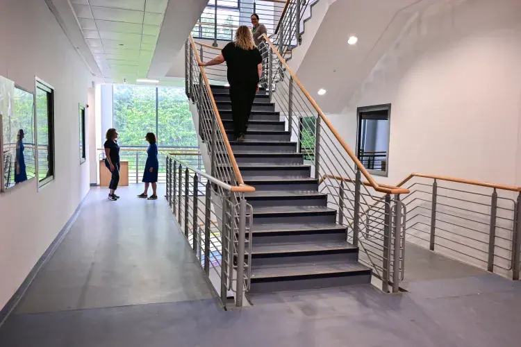 Person on stairway