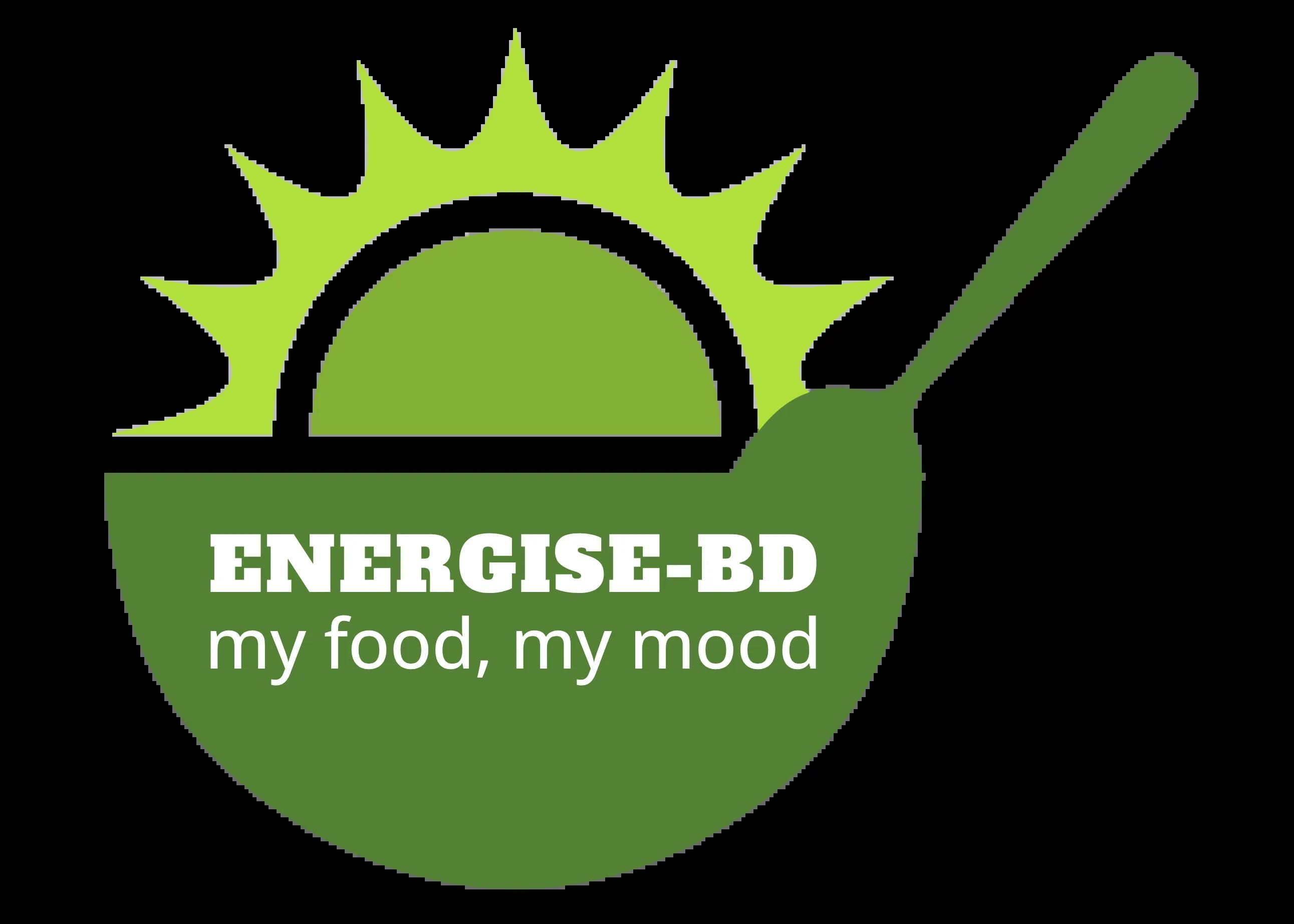 green bowl with sun rising out of top and the words 'my food, my mood'.