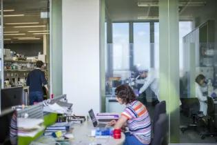 phd students at work