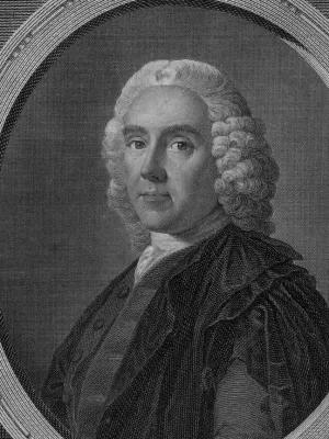 Black and white photograph of painting of Alexander Monro 