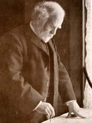 Archive black and white image of John Murray in profile