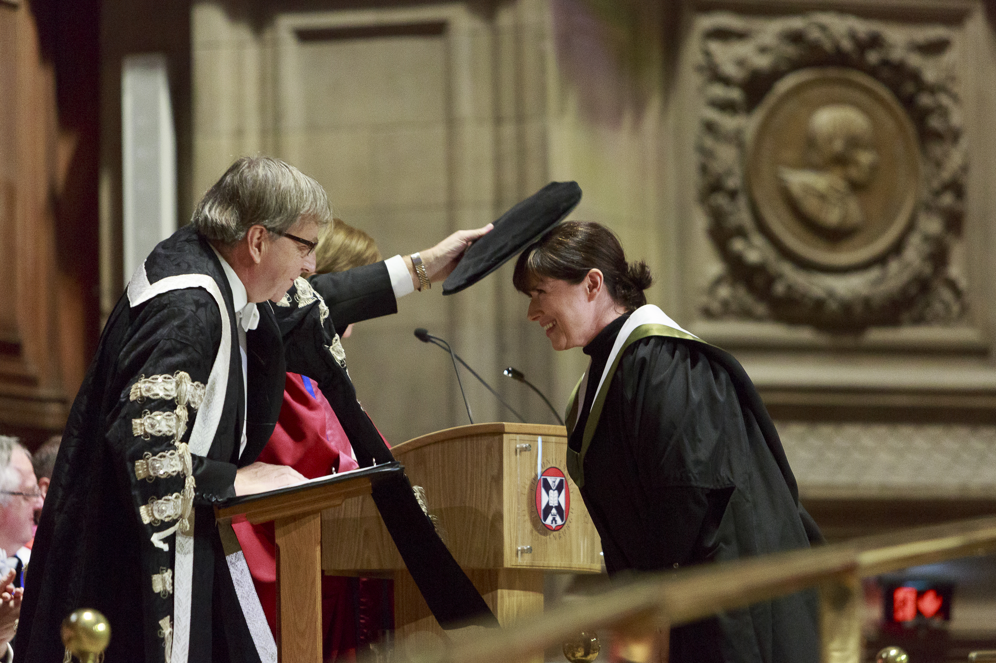 student capped by geneva bonnet