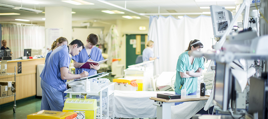 Doctors on a hospital ward