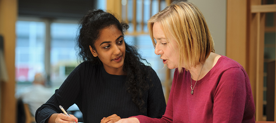 A medical student discussed her work with a personal tutor.