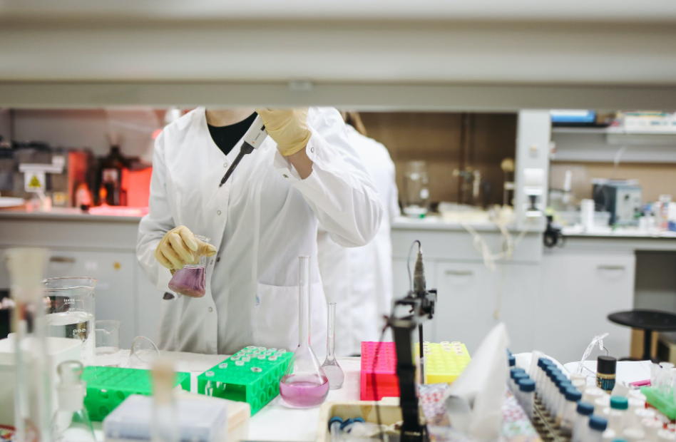 PhD students in the lab